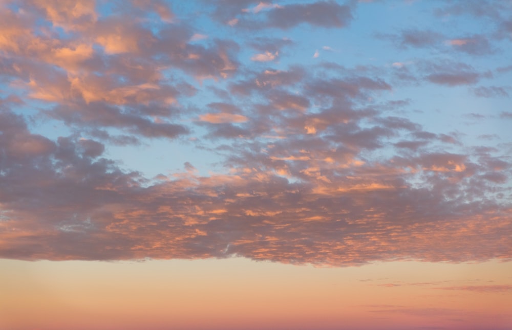 cloudy sky during golden hour