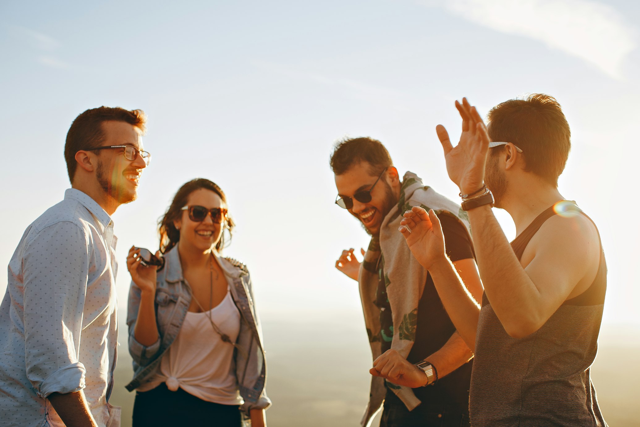 People taking photos at an event