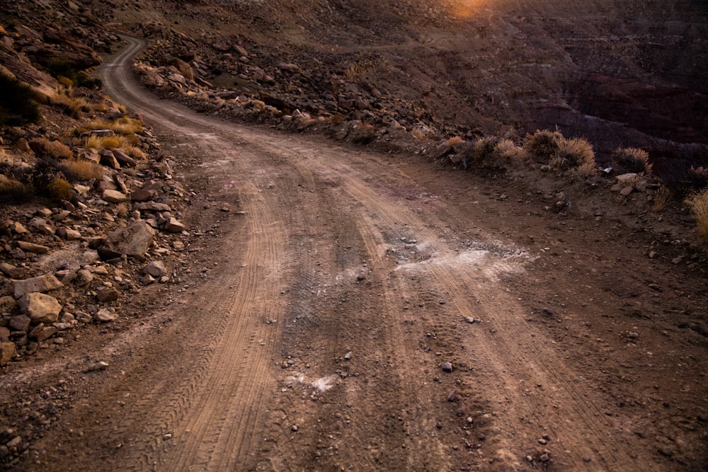 brown soil pavement