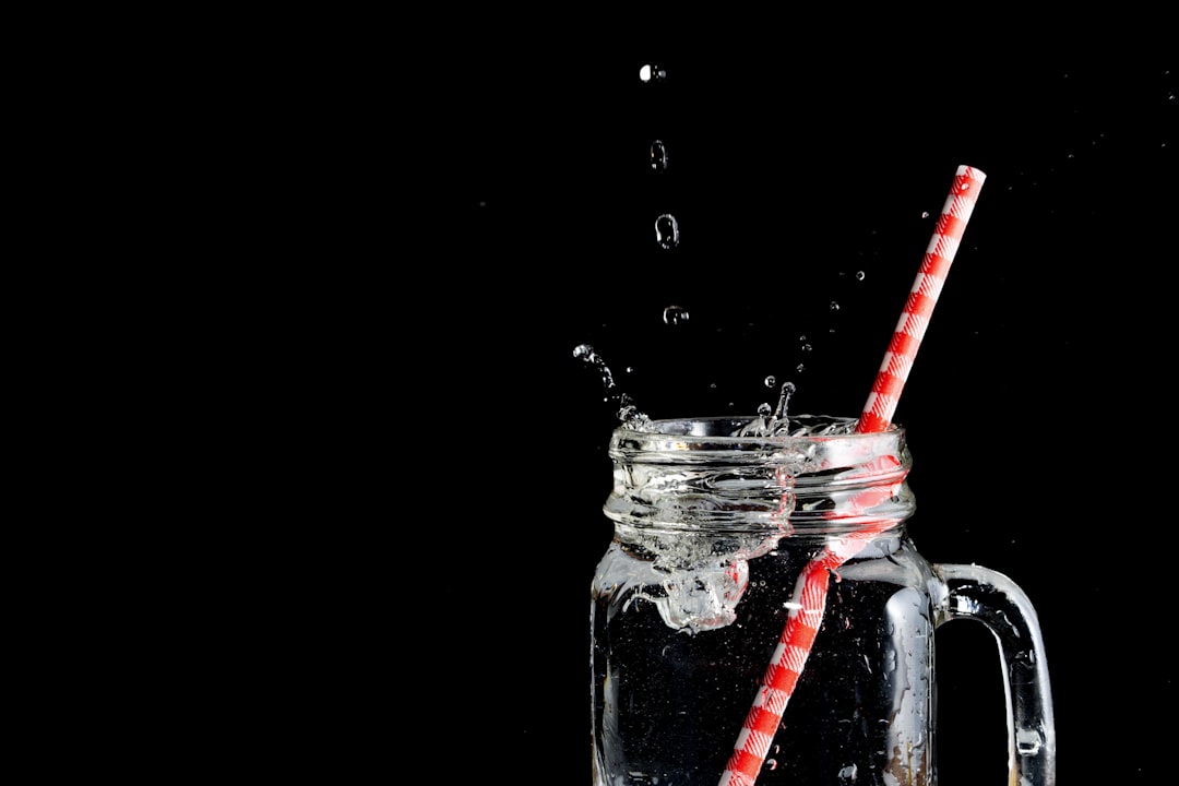 clear glass mason jar with straw, Stop motion made with my new lights and a curious 4 year old :)