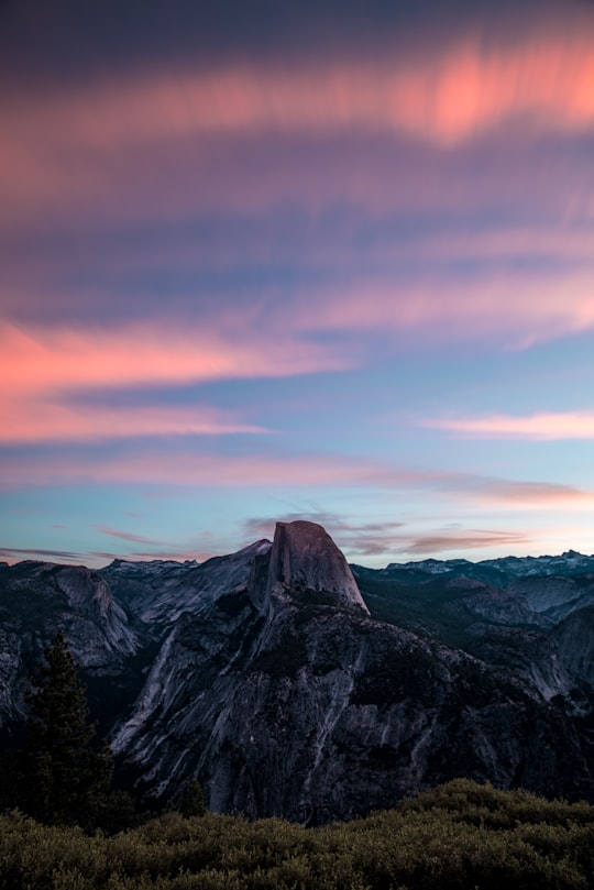 landscape photography of gray mountain under horizon in Yosemite National Park, Half Dome United States