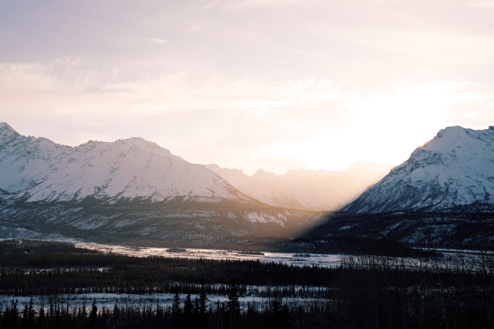 mountain covered with snow