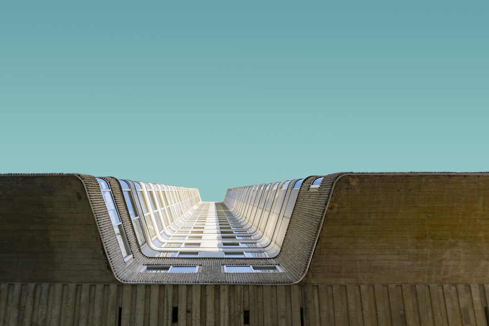 low angle photography of highrise building