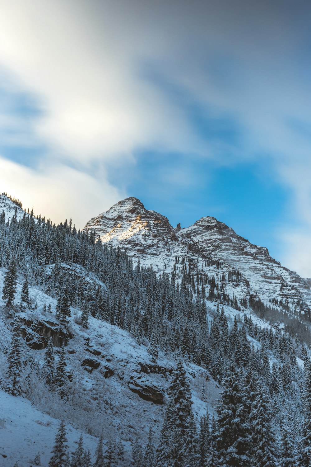 ice covered mountain during daytime