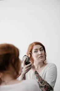 woman about to wear makeup