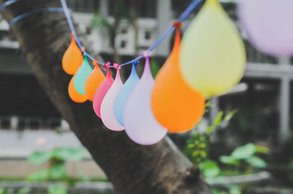 selective focus photography of balloons