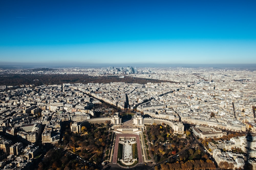 aerial photo of city