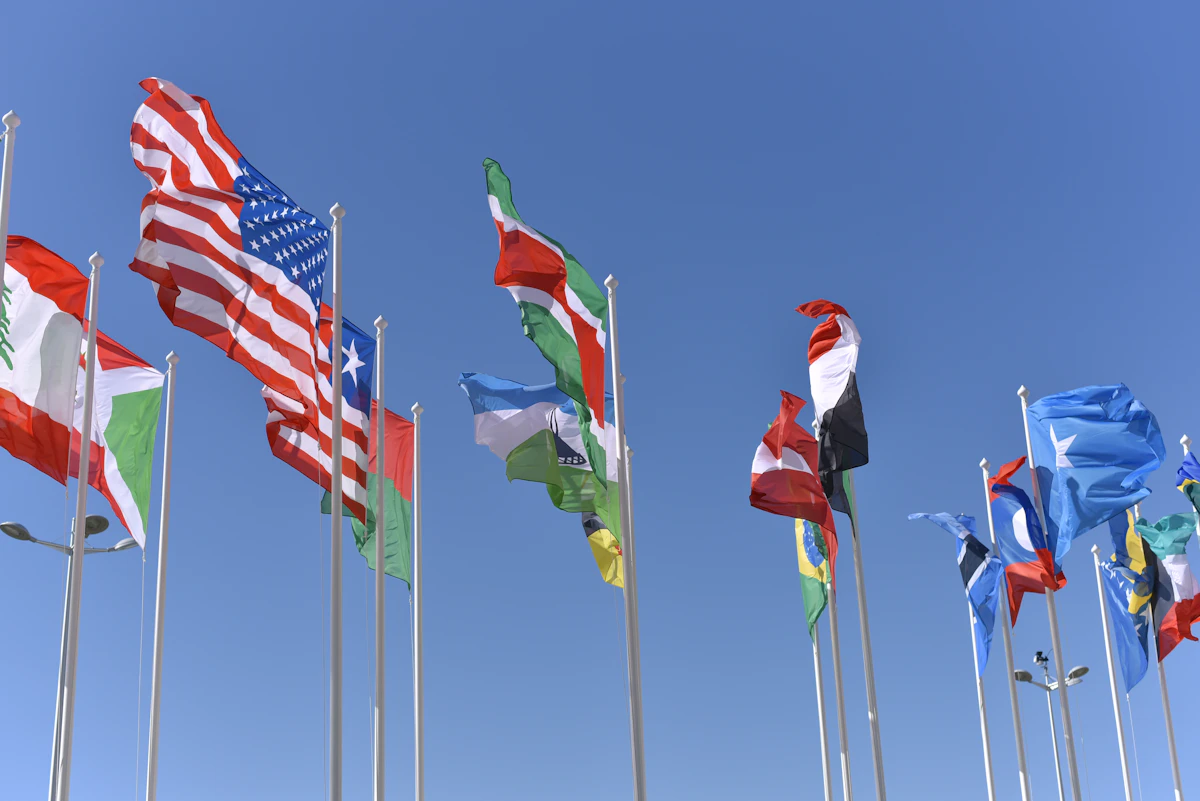 Flags of many nations