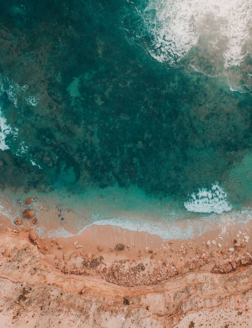 aerial photography of shore