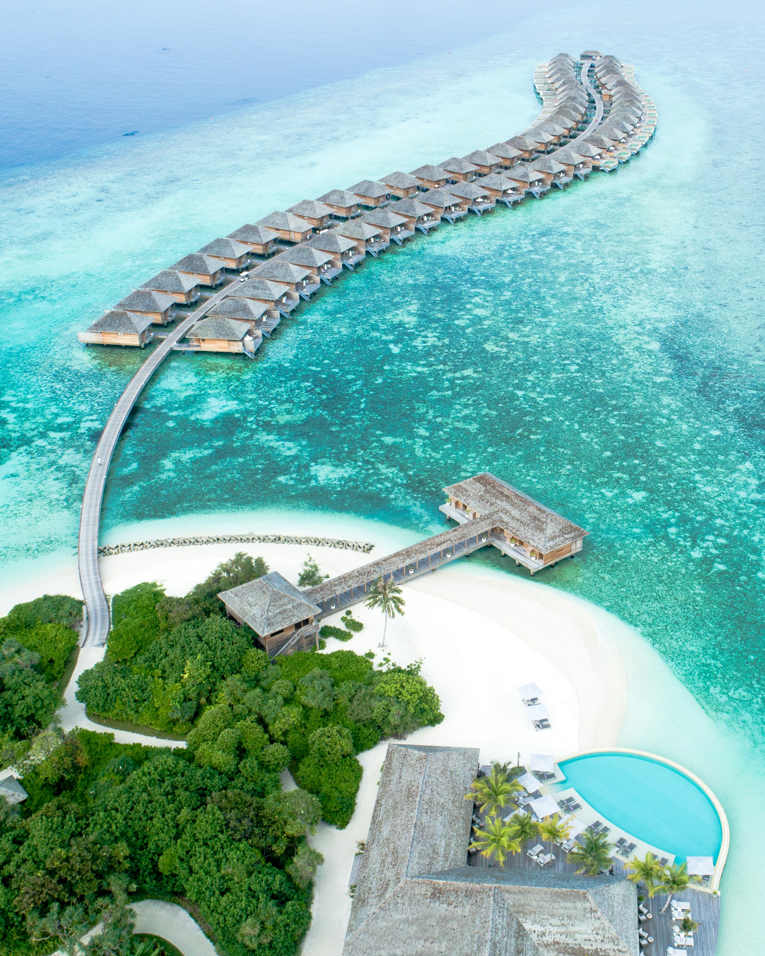 aerial view of island with houses at daytime