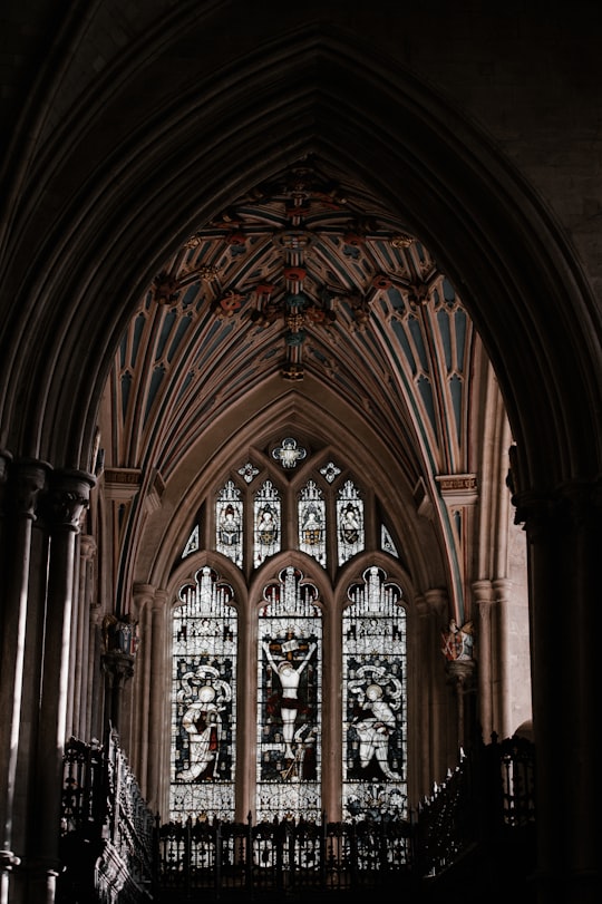 person took a photo inside cathedral in Winchester Cathedral United Kingdom