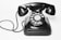 photo of black rotary telephone