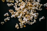 popcorn on black panel
