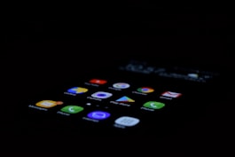 turned on Android smartphone