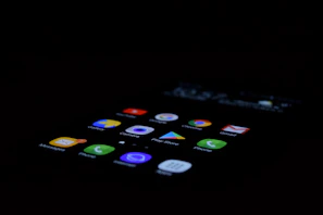 turned on Android smartphone