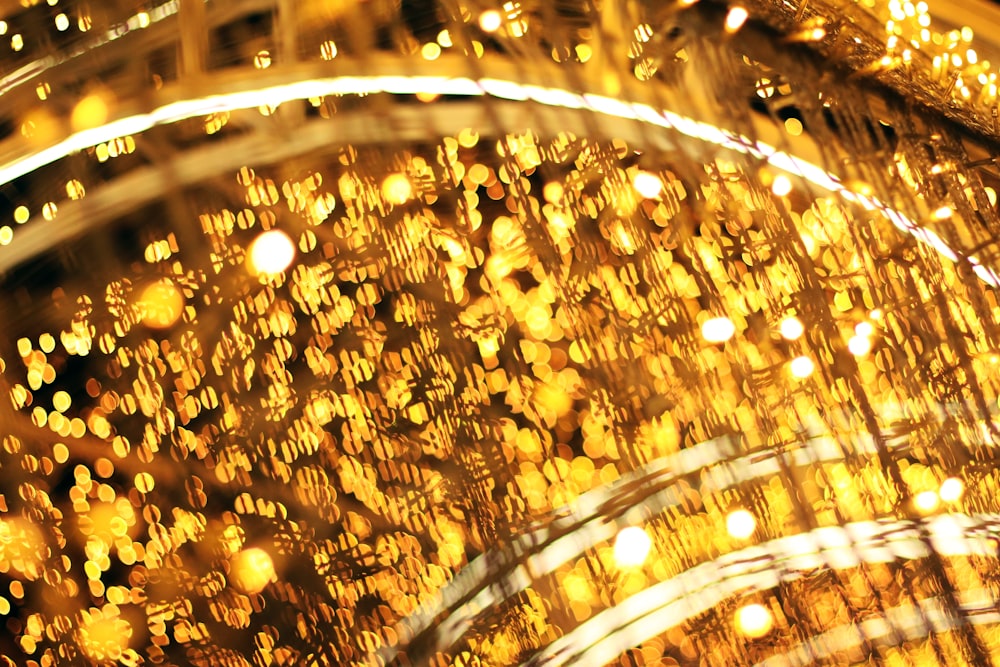 a close - up of a chandelier hanging from a ceiling