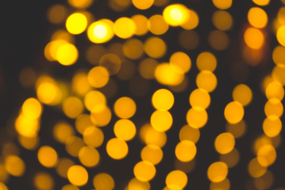 yellow bokeh