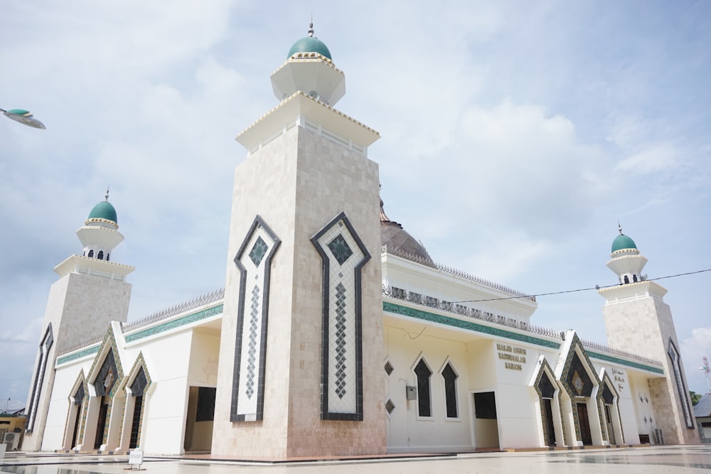 photo of white concrete mosque