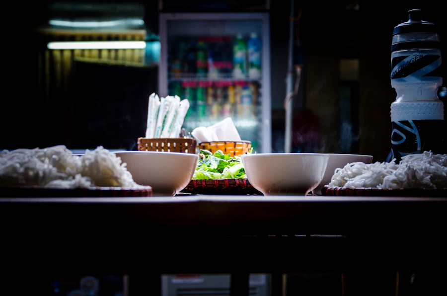 Bun Cha mit Kräutern