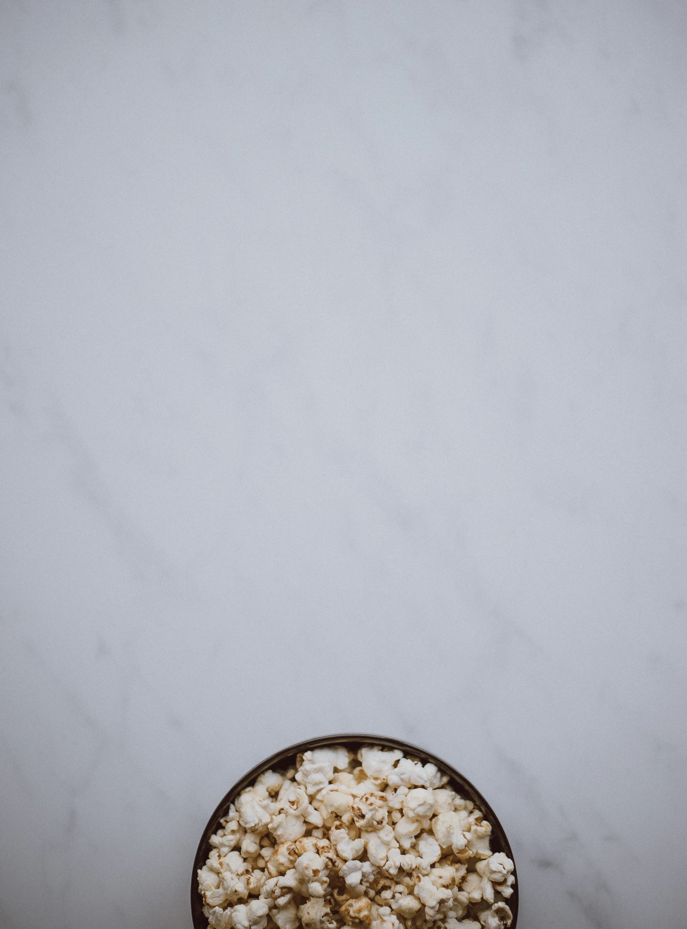 A real bowl of freshly popped popcorn ready for snack time