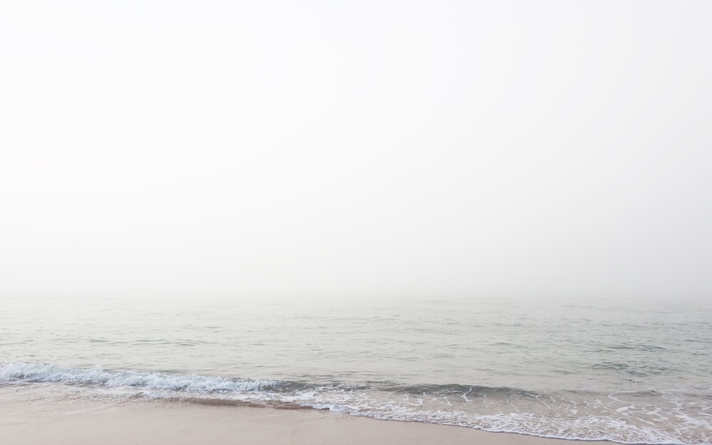 waves rushed to shore at daytime