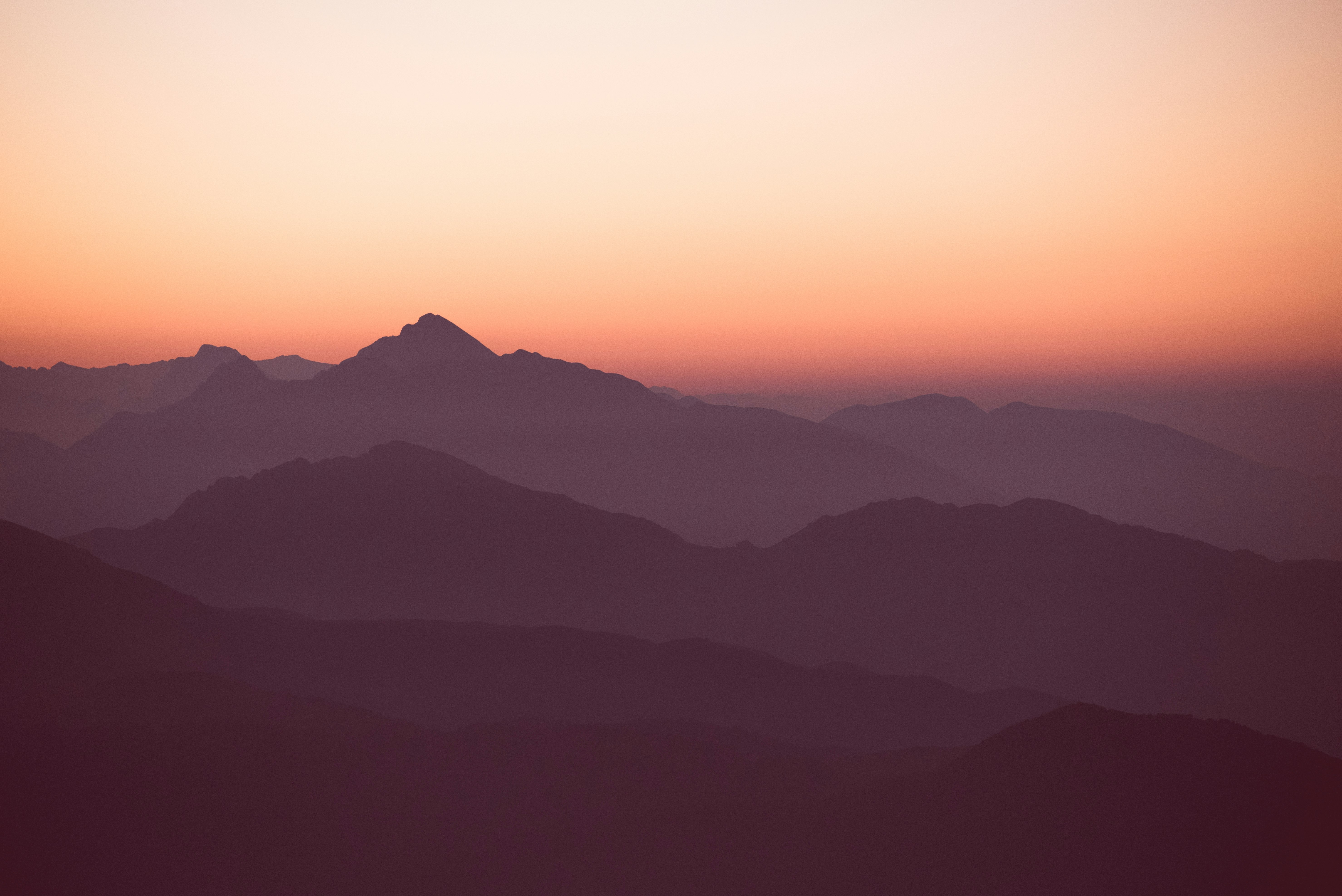 aerial photography of foggy mountain