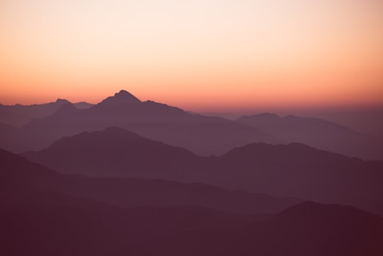 aerial photography of foggy mountain in Grigna Italy