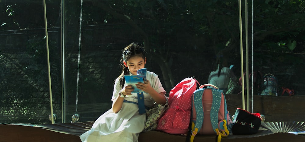 girl reading book