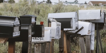 letterbox near grass field