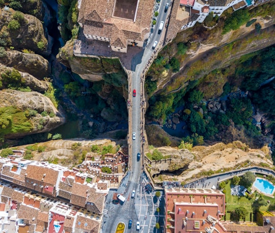 birds eye view of bridge during daytime in Ronda Spain