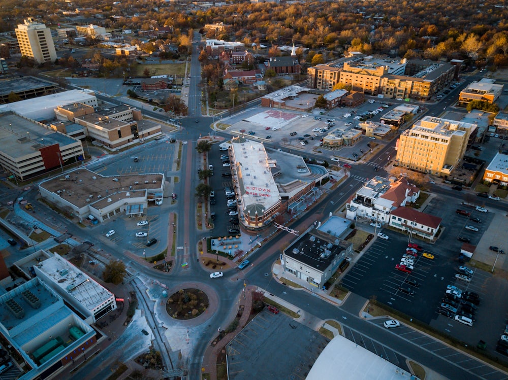 high-angle photo of cityscape