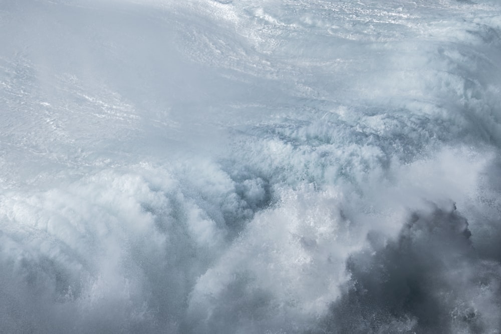 high angle photo of white clouds