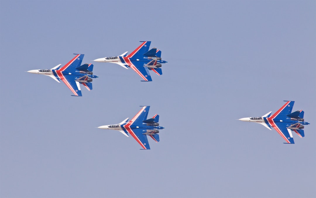 four blue jet planes, Russian Knights Display Team