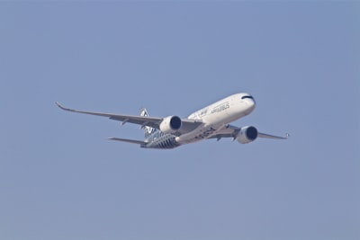 white airplane taking off during daytime plane zoom background