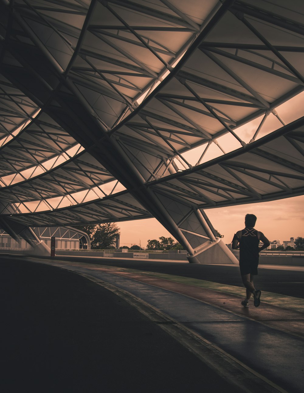 man wearing black shorts while running