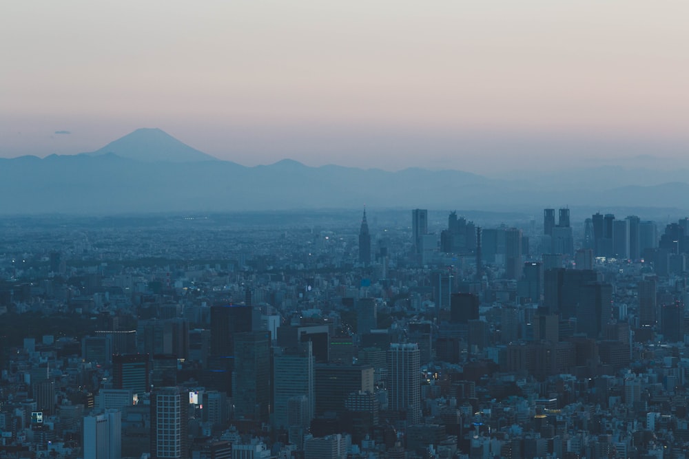 aerial photography of high-rise buildings