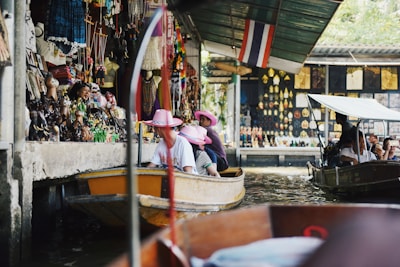 Tourists exploring the vibrant local market in Bontang.