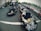 A group of friends racing on the go-kart track at Autop.