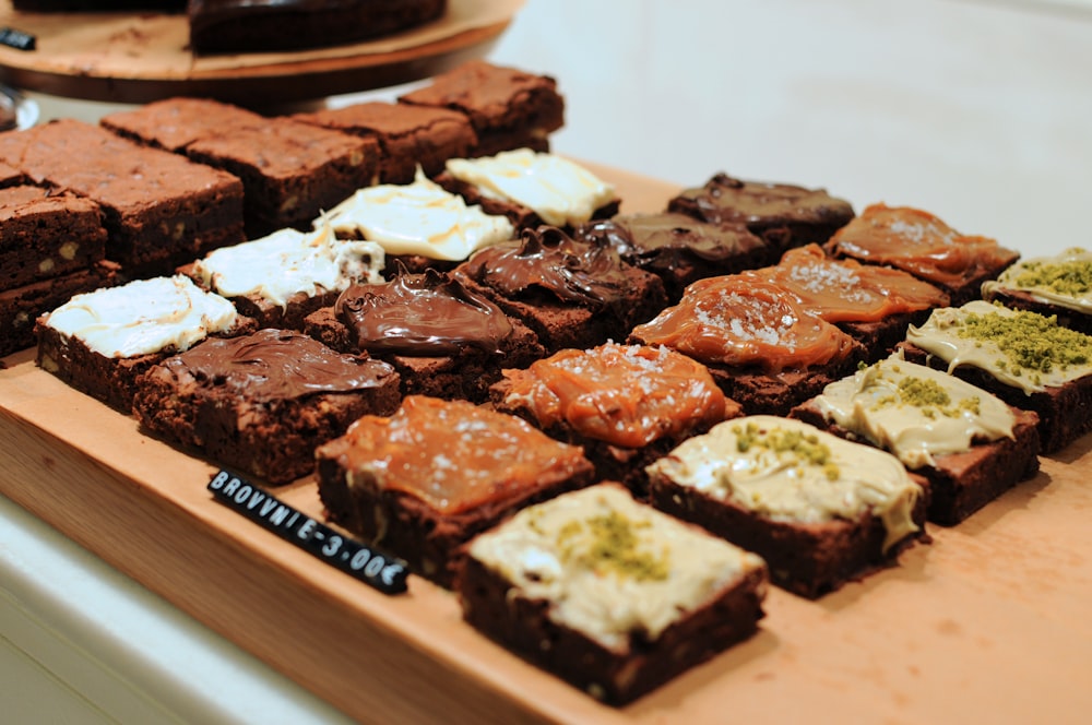 bread on brown wooden tray