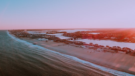 aerial photography of beach in Sea Bright United States