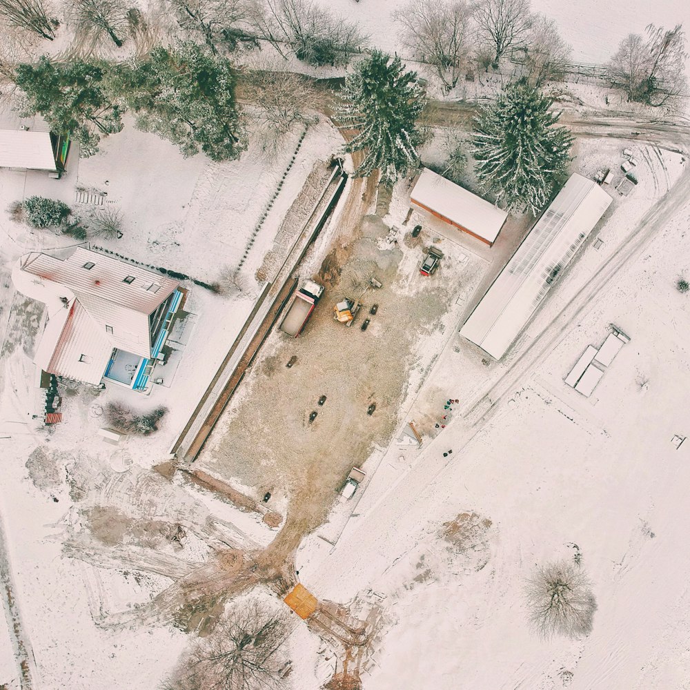 aerial view of construction site