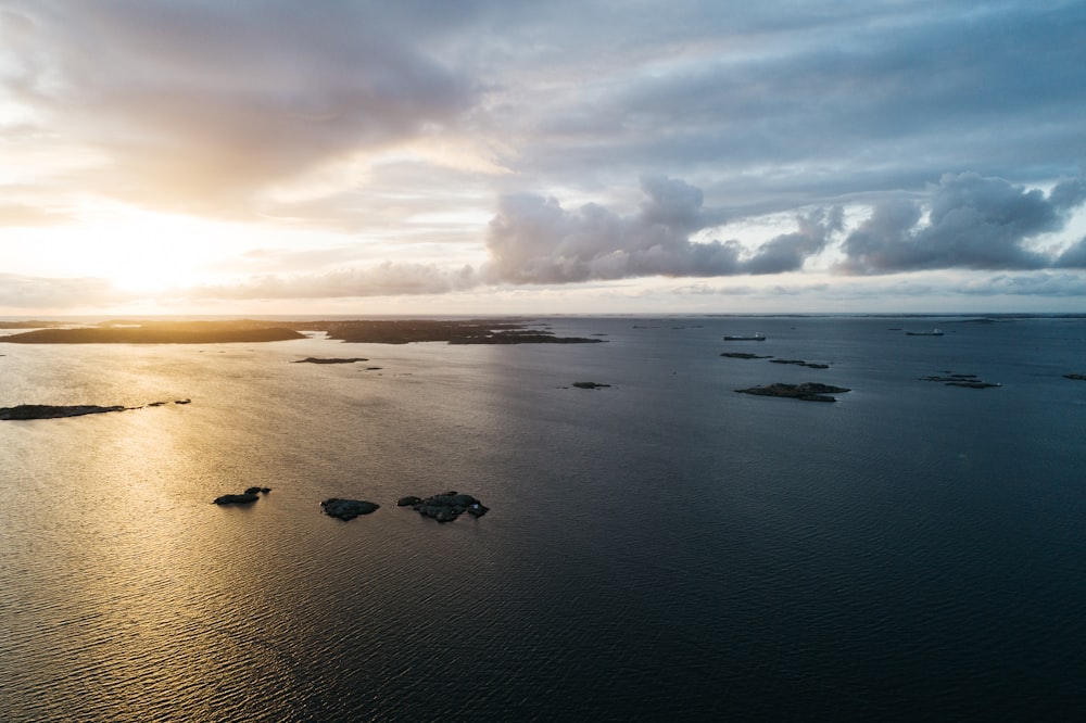 golden hour photography of ocean