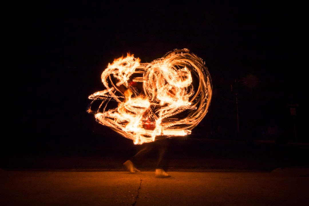 timelapse photo of steel wool on fire