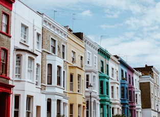 multicolored concrete houses