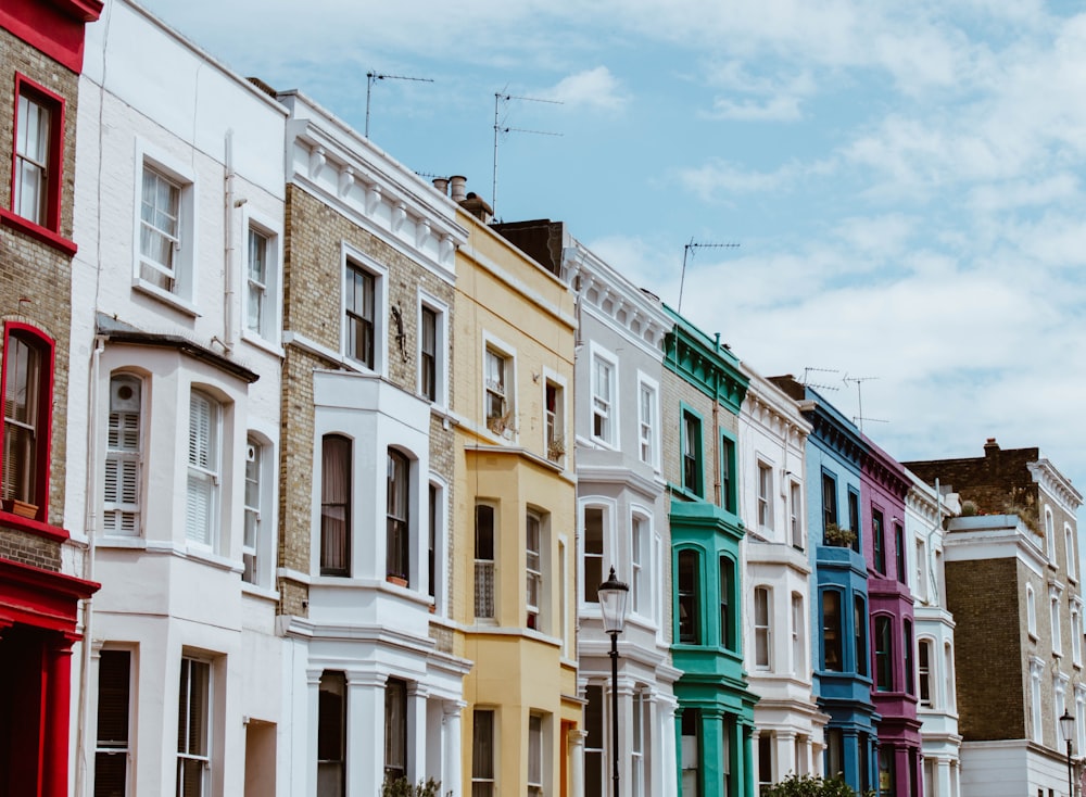 multicolored concrete houses