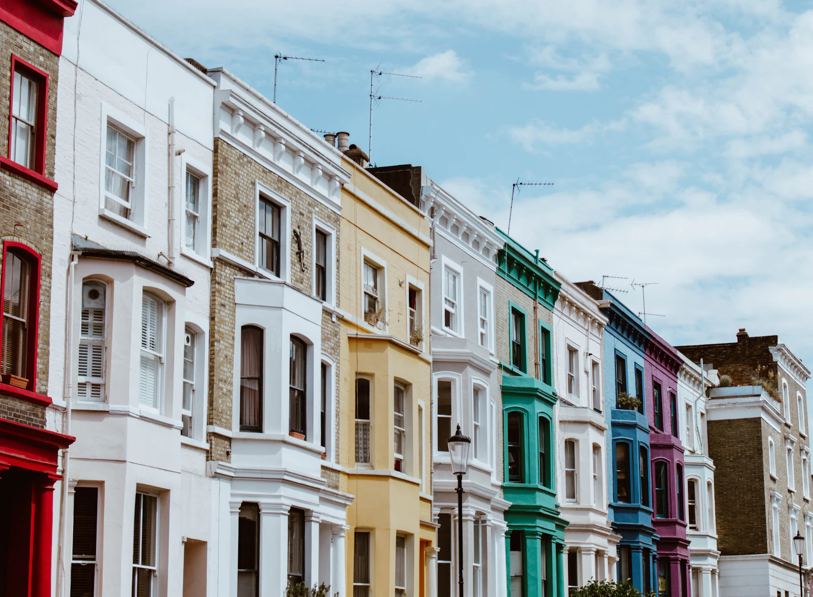 Colourful Victorian terraced houses