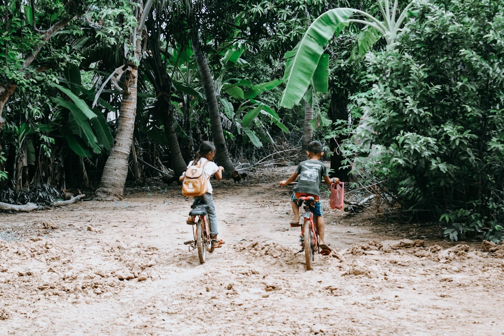 two person riding on bicycle during daytime