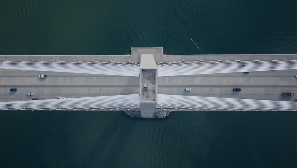 aerial view of bridge