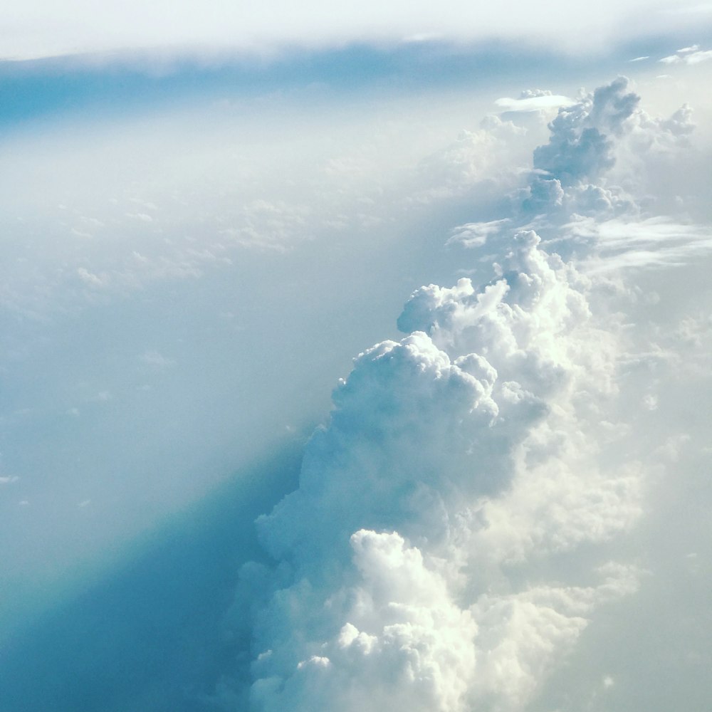 fotografia aérea de nuvens