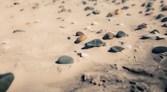 stones on seashore in Bloubergstrand South Africa